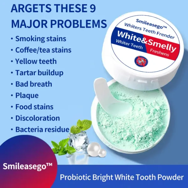 Smileasego™ ProWhite Enzyme Tooth Powder