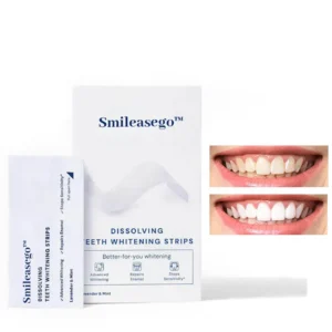 Smileasego™ Nano-Hydroxyapatite Teeth Whitening Strips, Enamel Repairing & Sensitivity Free Formula (28 Strips)