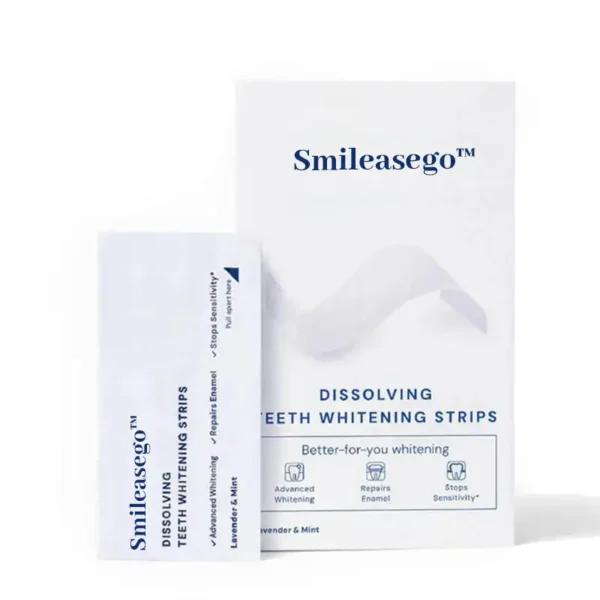 Smileasego™ Nano-Hydroxyapatite Teeth Whitening Strips, Enamel Repairing & Sensitivity Free Formula (28 Strips)