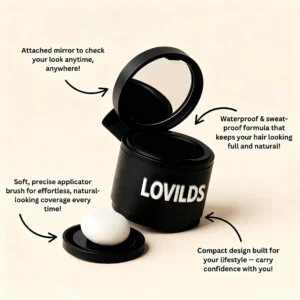 Lovilds™ Instant Hair Fibers: Thicker-Looking Hair in 30 Seconds
